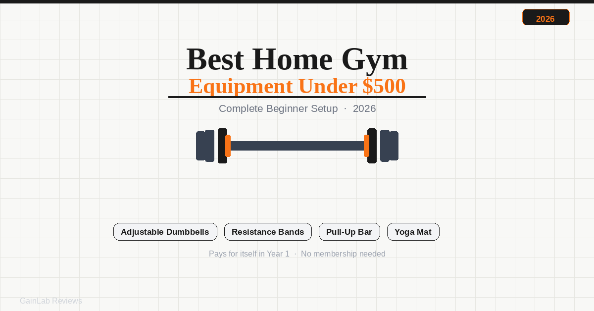 best home gym equipment under 500 for beginners
