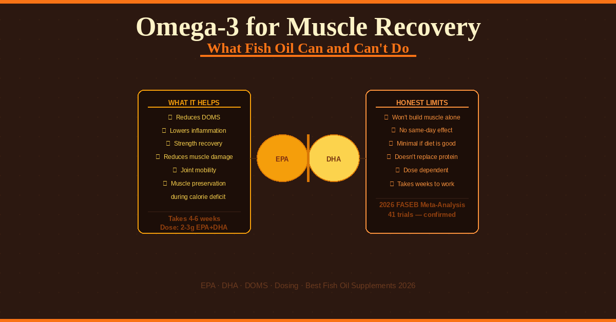omega-3 for muscle recovery EPA DHA fish oil guide 2026