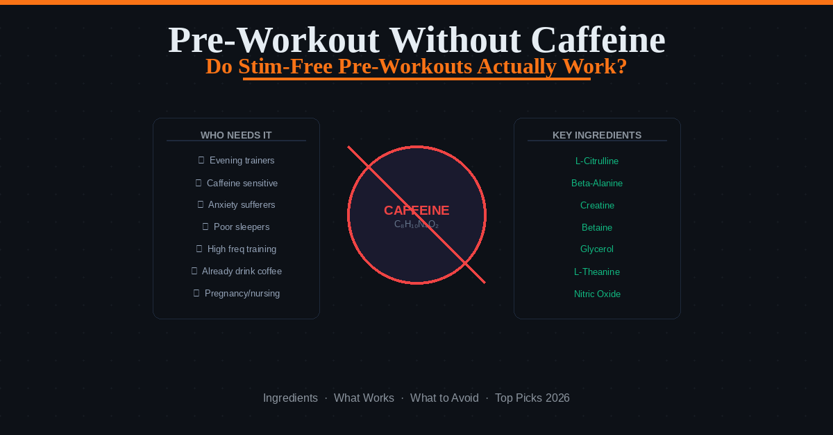best pre-workout without caffeine stim free guide 2026