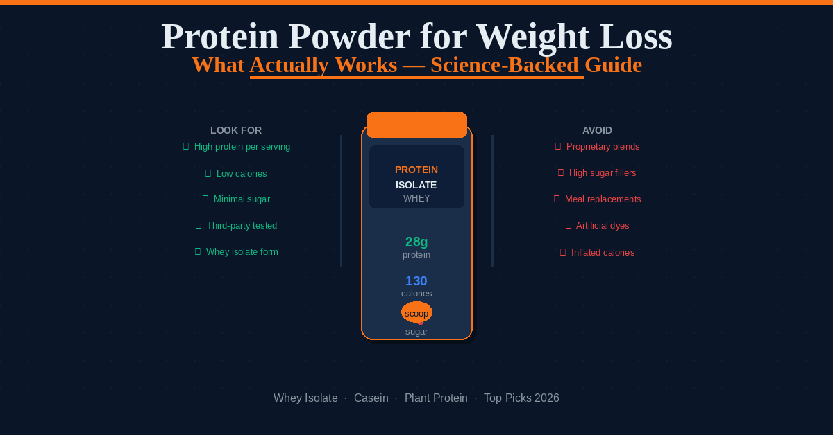 best protein powder for weight loss whey isolate guide 2026